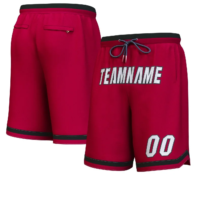 Basketball socks pro-vintage -Custom Maroon White-Black Personalized Basketball Shorts