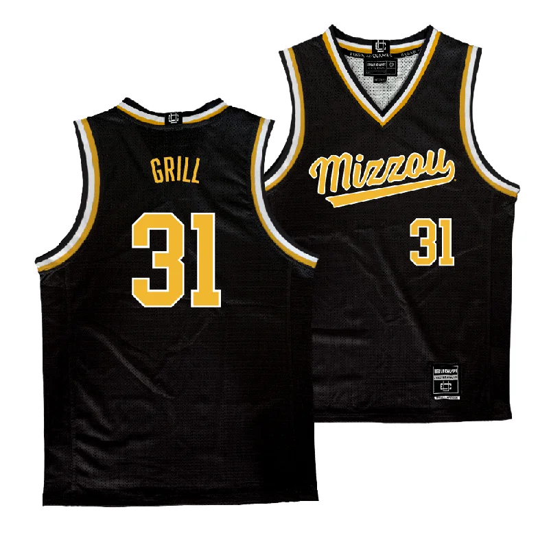 Basketball jerseys green -Mizzou Men's Basketball Black Jersey - Caleb Grill | #31