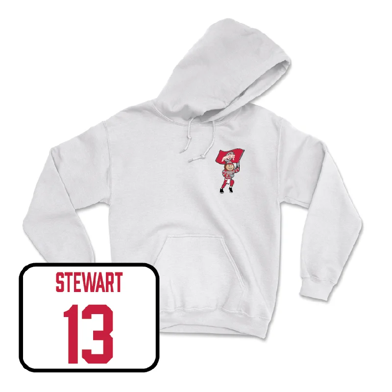 Men's basketball hoodie high-end outfit -Men's Basketball White Brutus Hoodie  - Sean Stewart