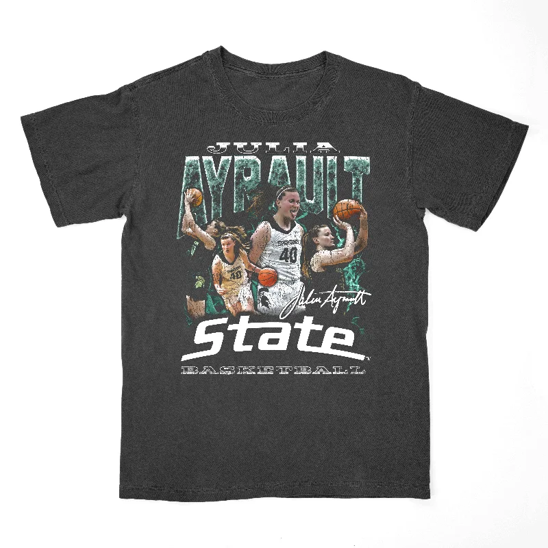 Men's basketball T-shirts bold -EXCLUSIVE RELEASE - Julia Ayrault Throwback Black Tee