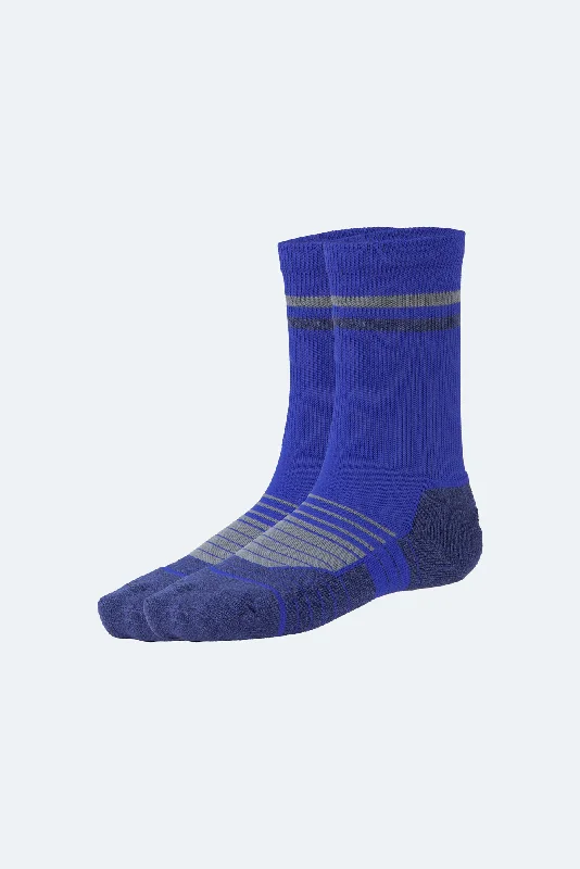 Basketball socks ankle -Oil And Gaz Sporty Unisex Hiking Sock Royal Blue/White