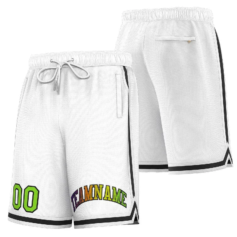 Men's basketball shorts sport apparel -Custom White Black Sport Basketball Shorts