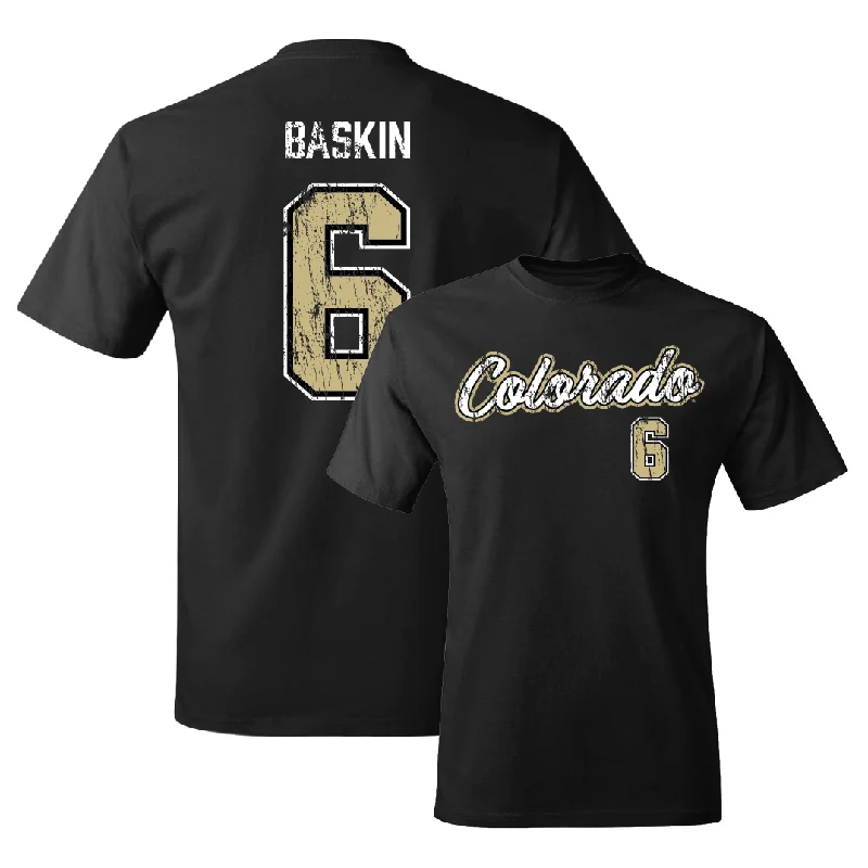 Men's basketball T-shirts durable-fan -Men's Basketball Black Script Tee  - Trevor Baskin