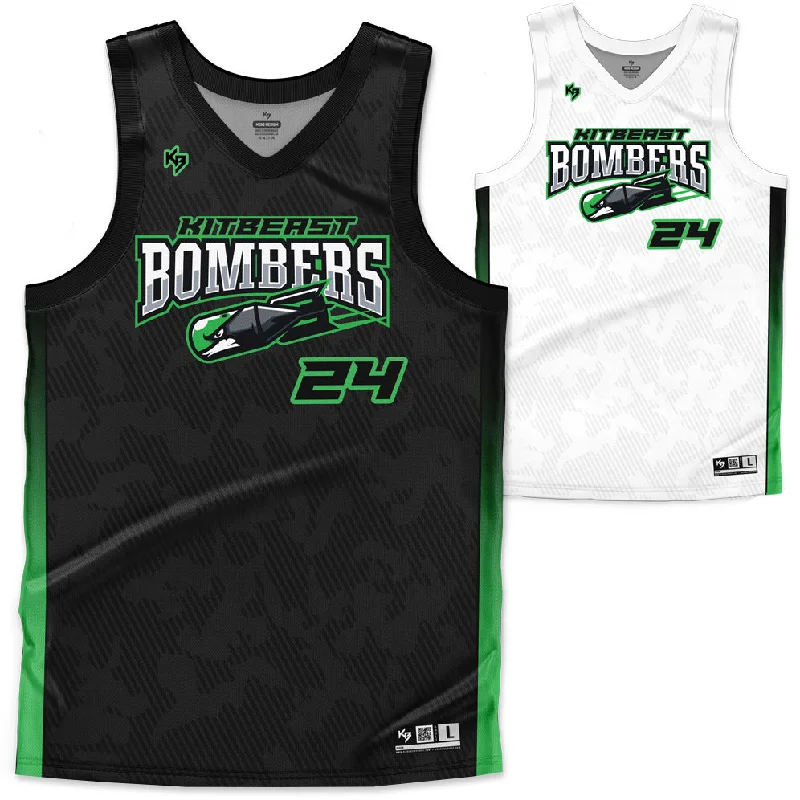 Basketball jerseys durable-game -Bombers Reversible Custom Basketball Jersey