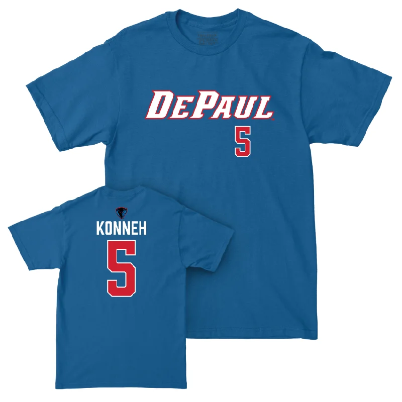 Men's basketball T-shirts lightweight-pro -DePaul Men's Basketball Royal Sideline Tee - Sekou Konneh | #5