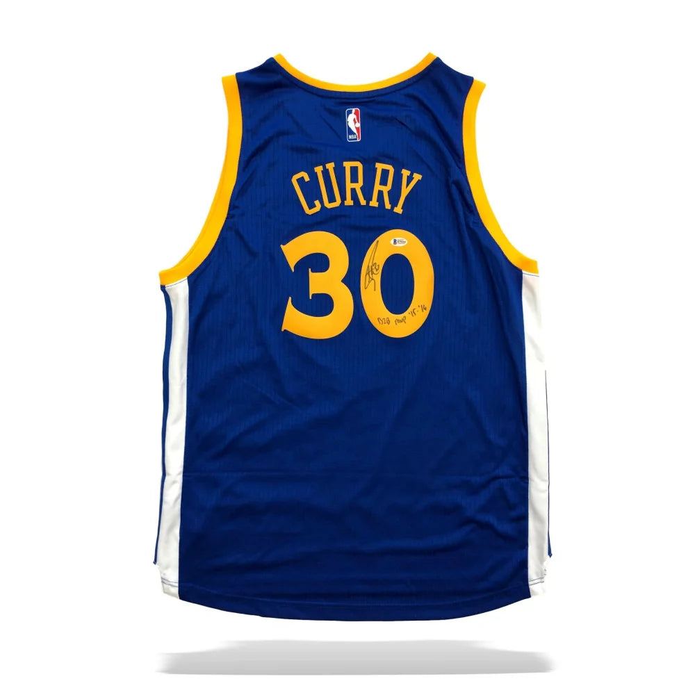 Basketball jerseys breathable-fit -Stephen Curry Signed Inscribed "B2B MVP 15-16" Warriors Jersey BAS COA Autograph