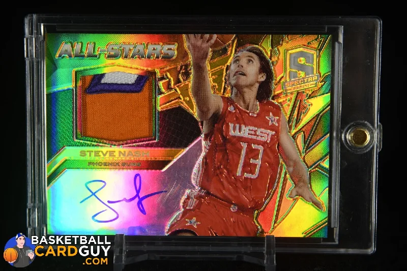 Basketball jerseys throwback -Steve Nash 2013-14 Panini Spectra All-Stars Jersey Autographs Gold #/10