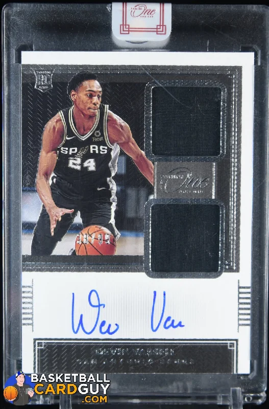 Basketball jerseys red -Devin Vassell 2020-21 Panini One and One Rookie Dual Jersey Autographs #6 #/99